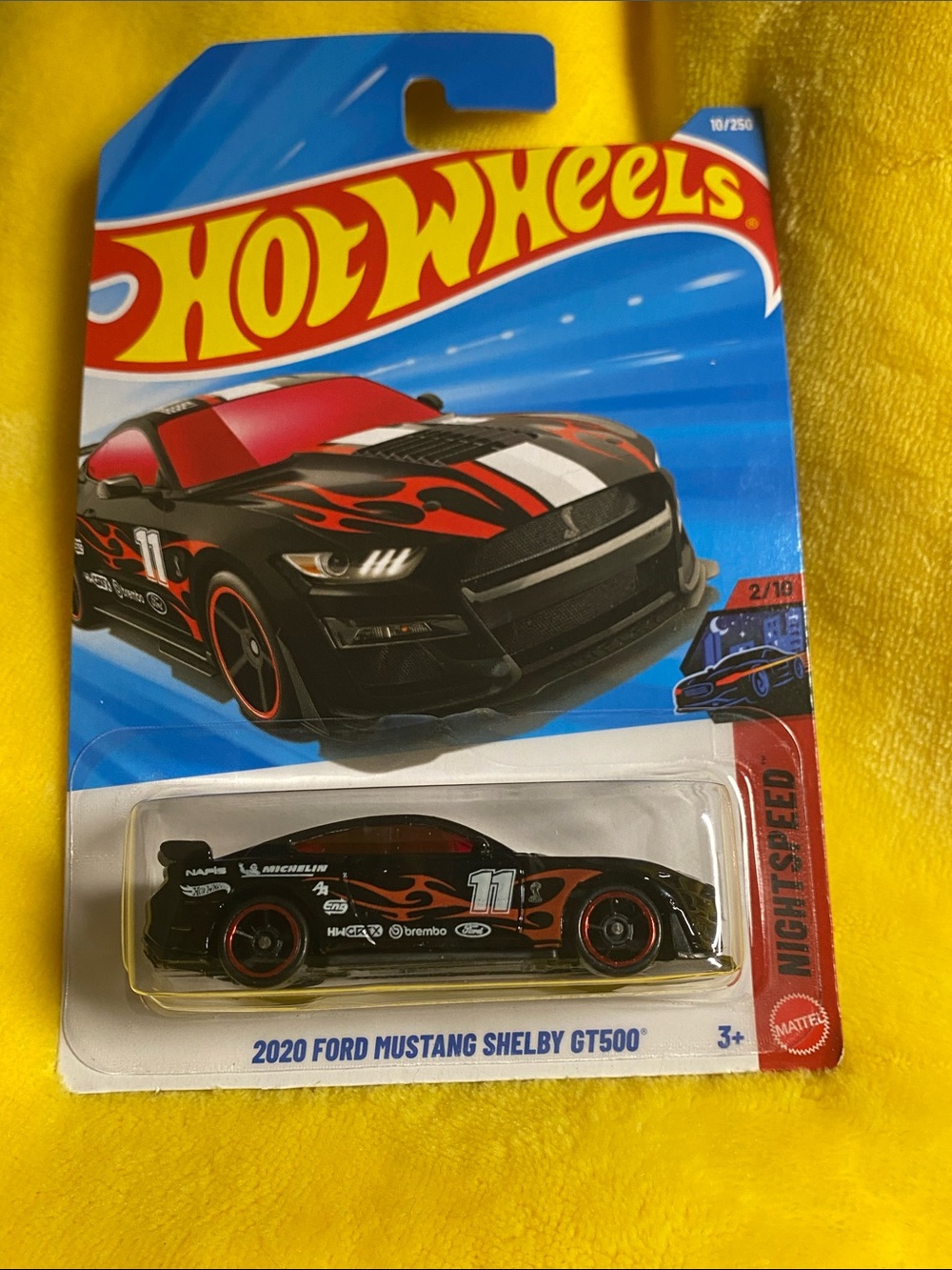 🚖3/$36🚖Hot Wheels 2020 Ford Mustang Shelby GT500 - Black & Red Toy Car